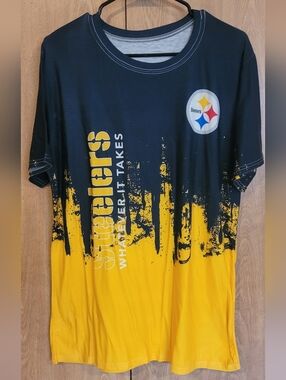 Pittsburgh Steelers Black and Gold Graphic Tee